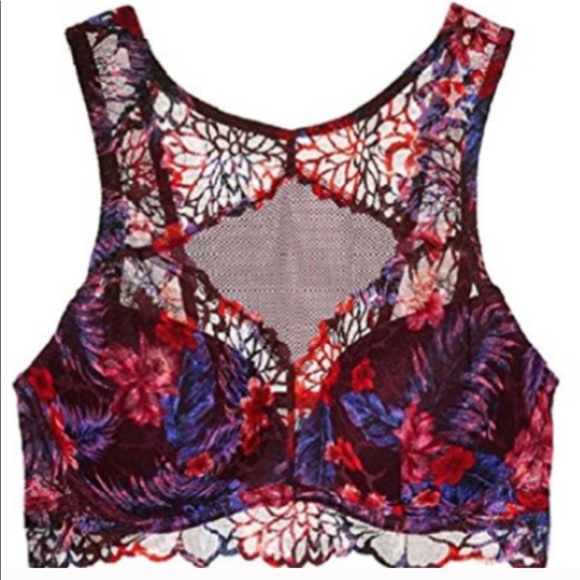 NWOT! VS PINK High neck mesh keyhole push up bra. Size Medium DD - Picture 3 of 8